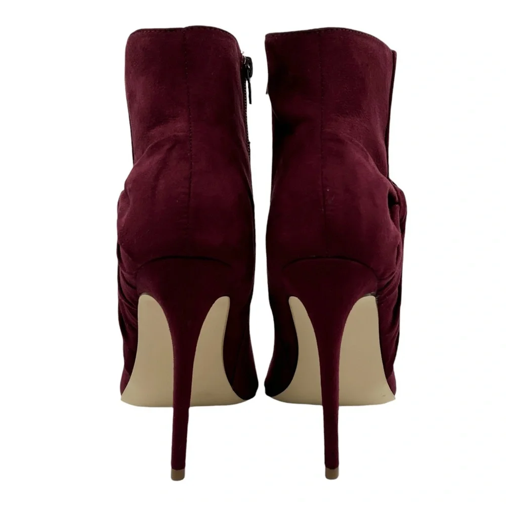 JustFab Karolina Faux‎ Suede Ankle Booties NWOT (9)